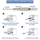 Set of 2 Heavy Duty 76mm 4 x 4 Bakkie Drawer Slides With Lock-1.5m