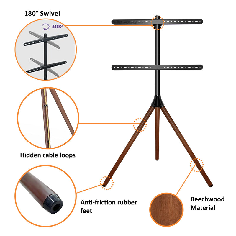 Beechwood TV Floor Stand Monitor Easel for 32-65Inch TVs