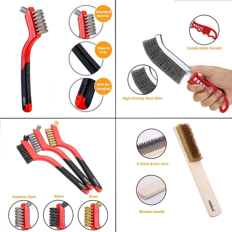 9Pcs Metal & Paint Cleaning Brush Set