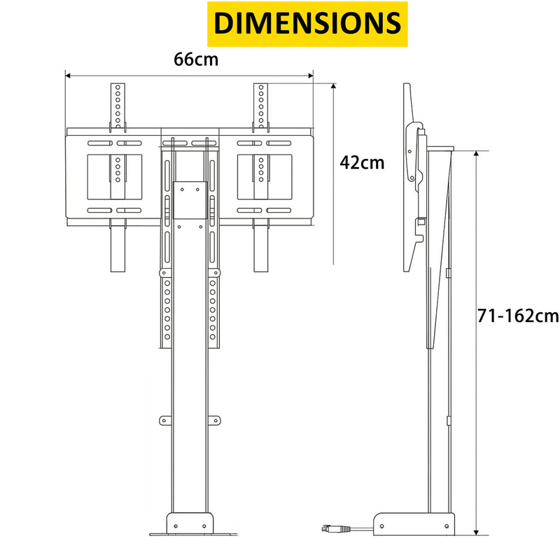 Motorized TV Lift Mount for 32-85inch TVs