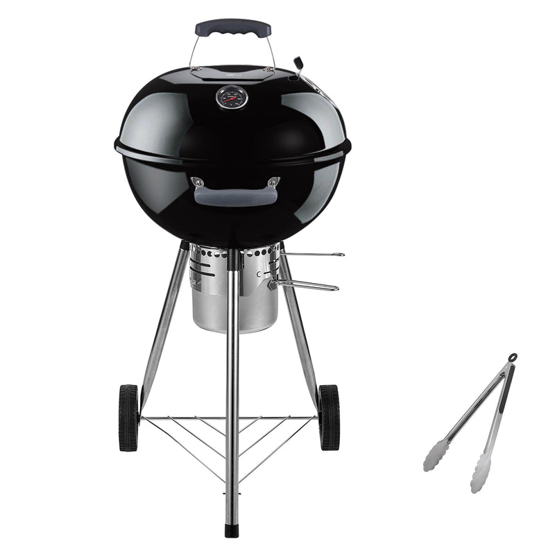 Kettle Charcoal Braai Grill With Lid Thermometer-47cm