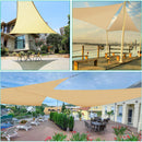 Triangular Sun Shade Sail Net Set - Beige - 3m