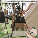 Camping Tableware Storage Bag & Campfire Tripod Board Set