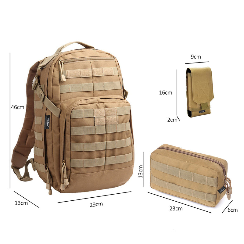 Tactical Backpack with Commuter & Cellphone Bag Set