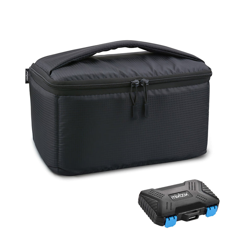 Padded Camera Insert Bag and Memory Cards Storage Case Set