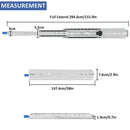 Set of 2 Heavy Duty 76mm 4 x 4 Bakkie Drawer Slides With Lock-2.9m