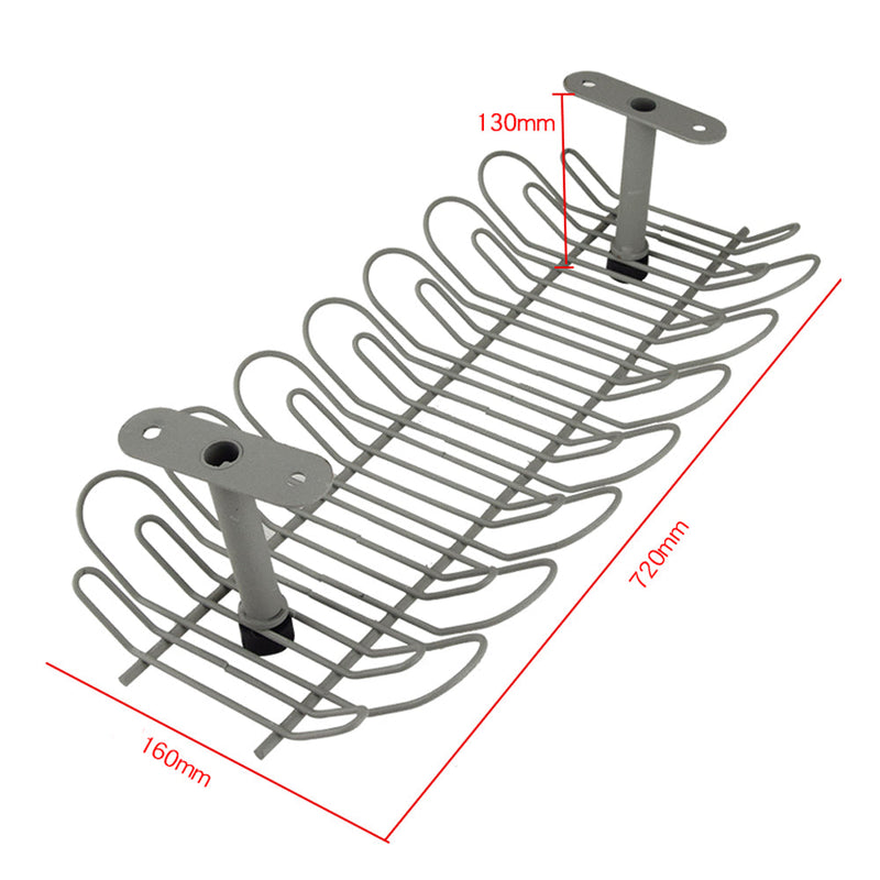 Under Desk Cable Management Bridge & Cable Sleeve Set