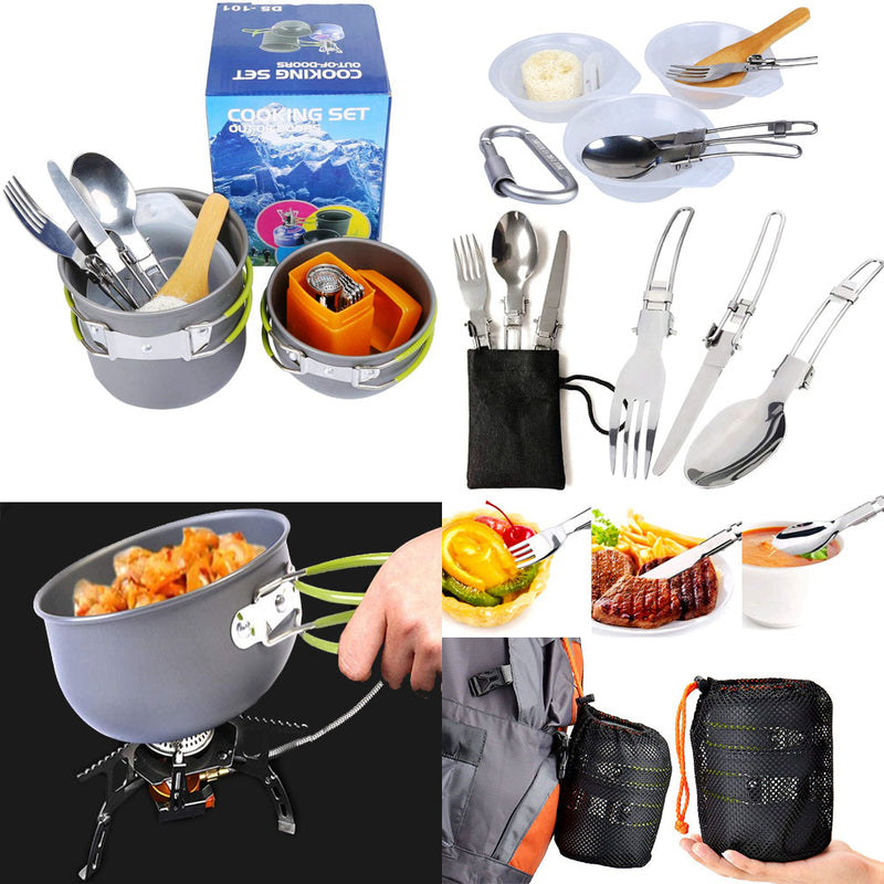 Lightweight Camping Cookware Cutlery 13Pcs Set