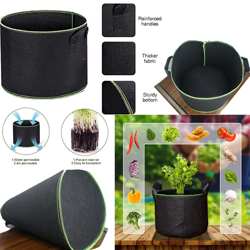 6Pcs Non-Woven Breathable Planting Bags