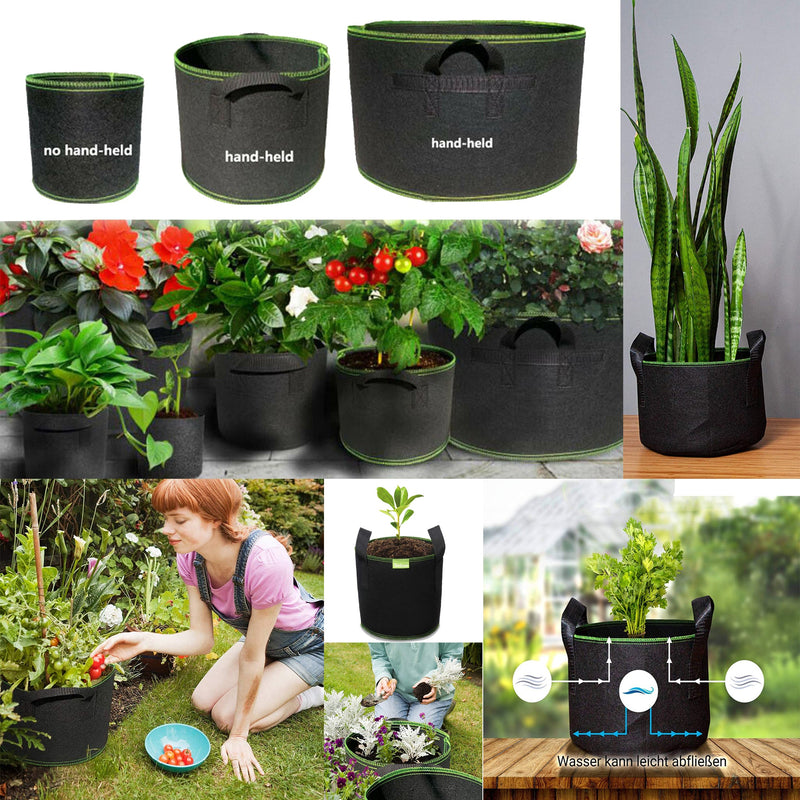 6Pcs Non-Woven Breathable Planting Bags