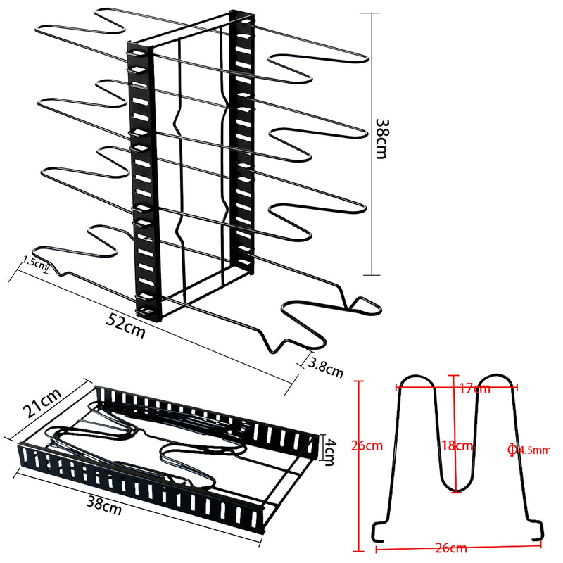 8-Tier Pots Pans Rack Lids Organizer