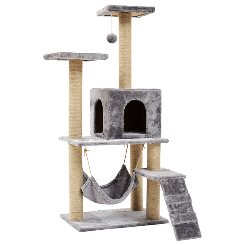 Large Cat Tree with Hammock Sisal Scratcher