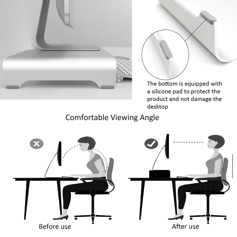 Aluminum Laptop Monitor Riser Stand