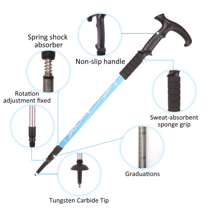 Ultra Light Aluminum Alloy Telescopic Trekking Pole