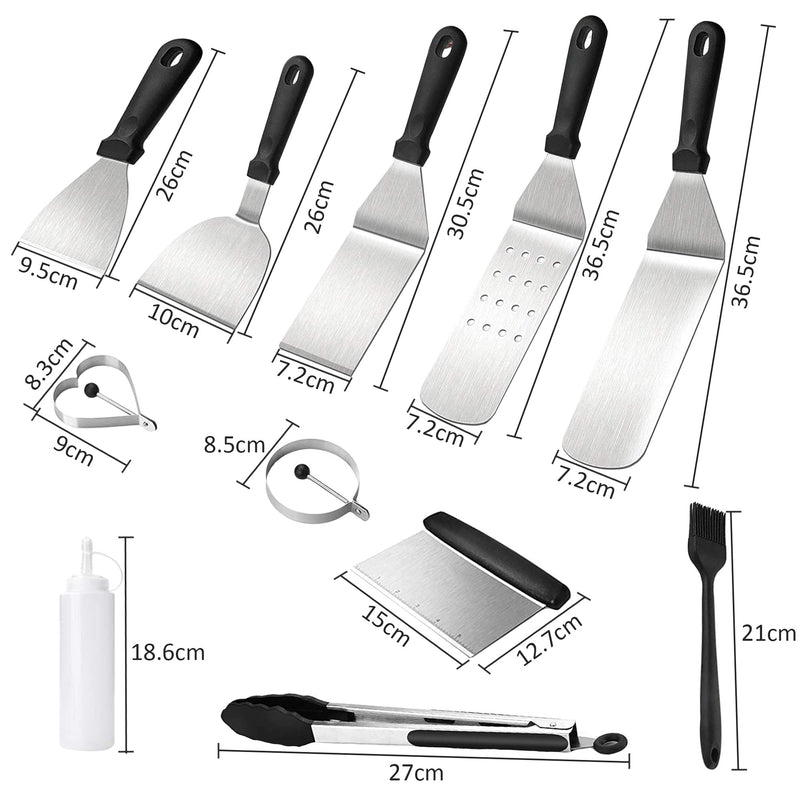 Stainless Steel Griddle Grill Utensil Set-12pcs