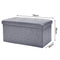 Foldable Cotton Linen Storage Cube Ottoman