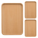 Wooden Plates Serving Trays - 3pcs Set