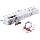 18 Tons Heavy Duty Tow Rope with D Ring Shackle - 5m