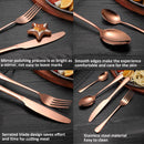 24 Pcs Rose Gold Stainless Steel Cutlery Set