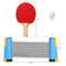 Portable Table Tennis Net and Racket Set