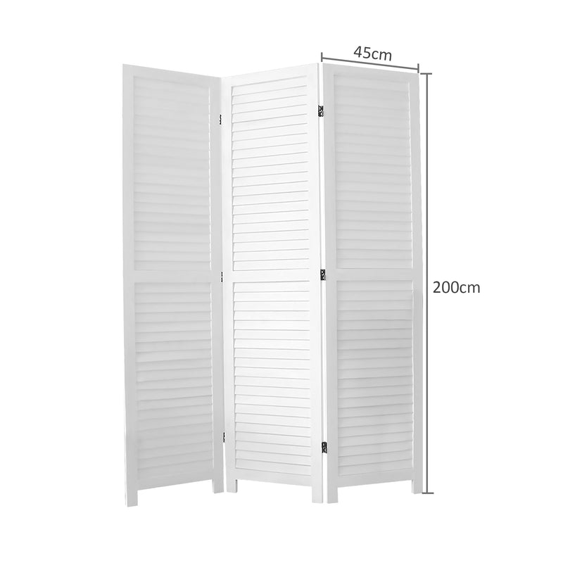Three Panel Wooden Partition Screen