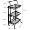 3 Tier Adjustable Rolling Utility Cart