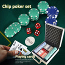 Poker Cards Dice Chips 100 Pieces Set