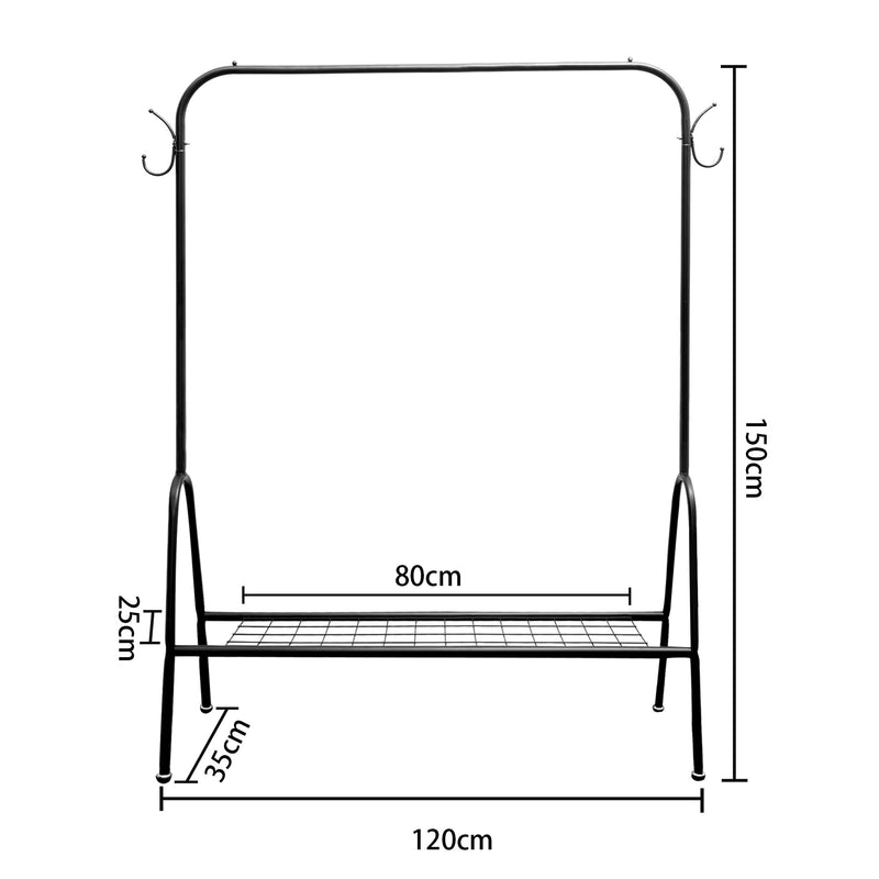 Free Standing Clothes Garment Hanging Rack