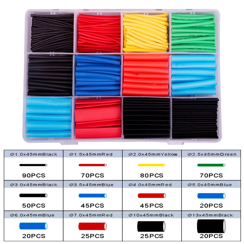 560PCs Insulation Heat Shrink Tube & 140PCs Solder Seal Wire connectors Set