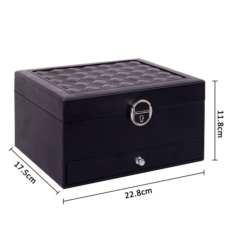 PU Leather Jewelry Box Organizer with Drawer