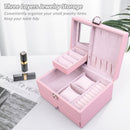 PU Leather Jewelry Box Organizer with Drawer