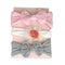 3pc Baby Headband Set â€“ Grey, Pink & Red