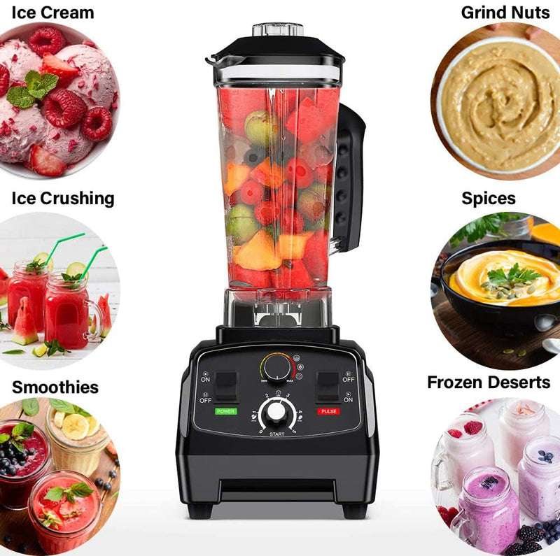 2200W Professional Kitchen Countertop Blender With Timer