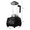 2200W Professional Kitchen Countertop Blender With Timer