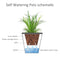 Self Watering Flower Pot Planter- 6 pcs