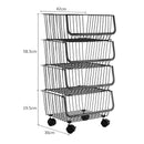 4 Tier Wire Storage Basket Unit