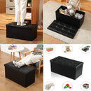 PU Collapsible Storage Cube Ottoman - Large