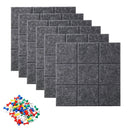 Felt Message Bulletin Pin Board Tile 6Pcs Set