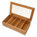 Bamboo Tea Bags Organizer Storage Box