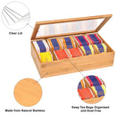 Bamboo Tea Bags Organizer Storage Box