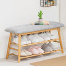 Bamboo Shoe Rack Bench