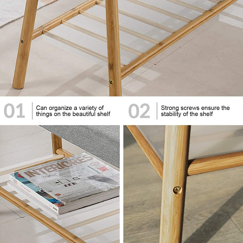 Bamboo Shoe Rack Bench