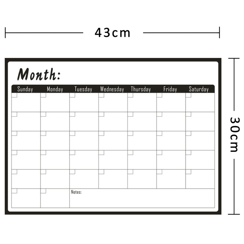 Magnetic Whiteboard Monthly Planner For Fridge