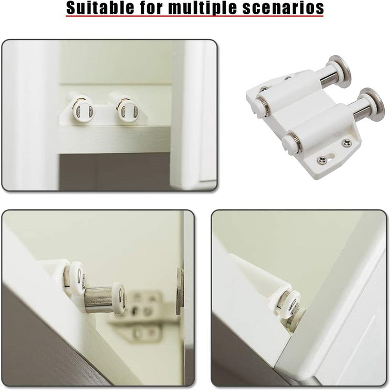 Double Cabinet Door Magnetic Push Open Latch- 4PCs