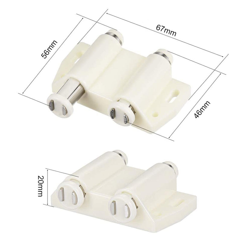 Double Cabinet Door Magnetic Push Open Latch- 4PCs