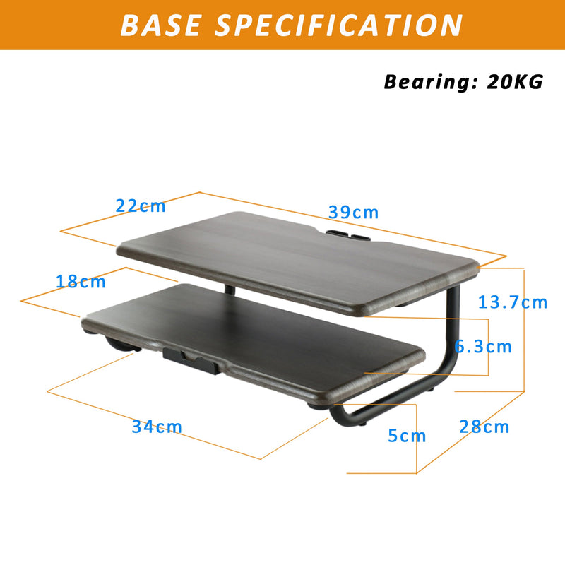 2 Tier Monitor Riser Laptop Stand