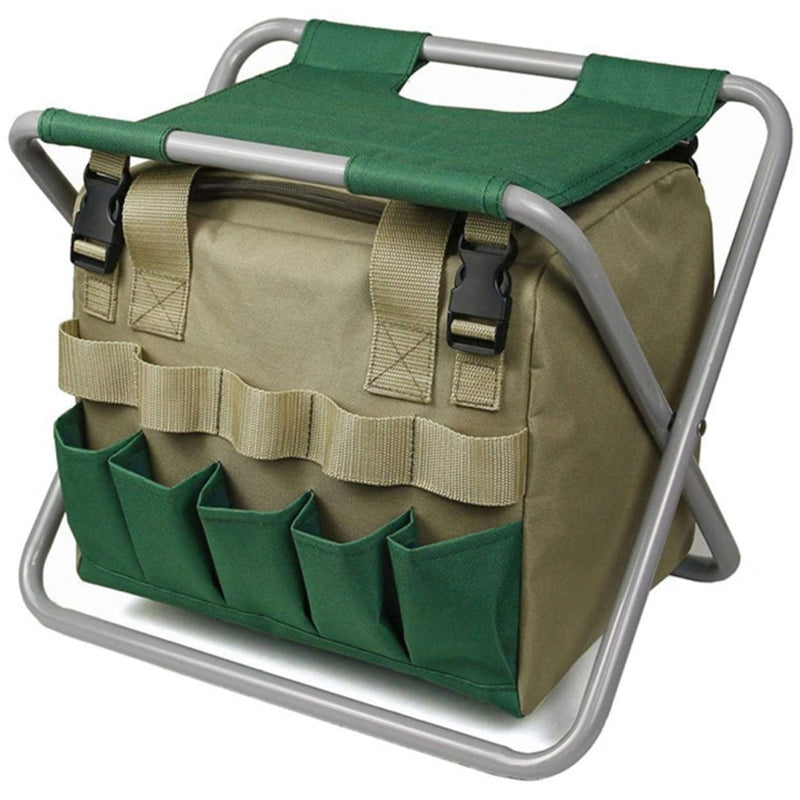 Gardening Tool Storage Tote Folding Stool