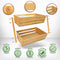 Countertop 2 Tier Bamboo Food Storage Basket