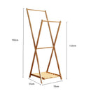 Foldable Bamboo Clothing Garment Rack