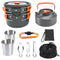 Aluminum Camping Cookware 10PCs Set